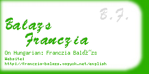 balazs franczia business card